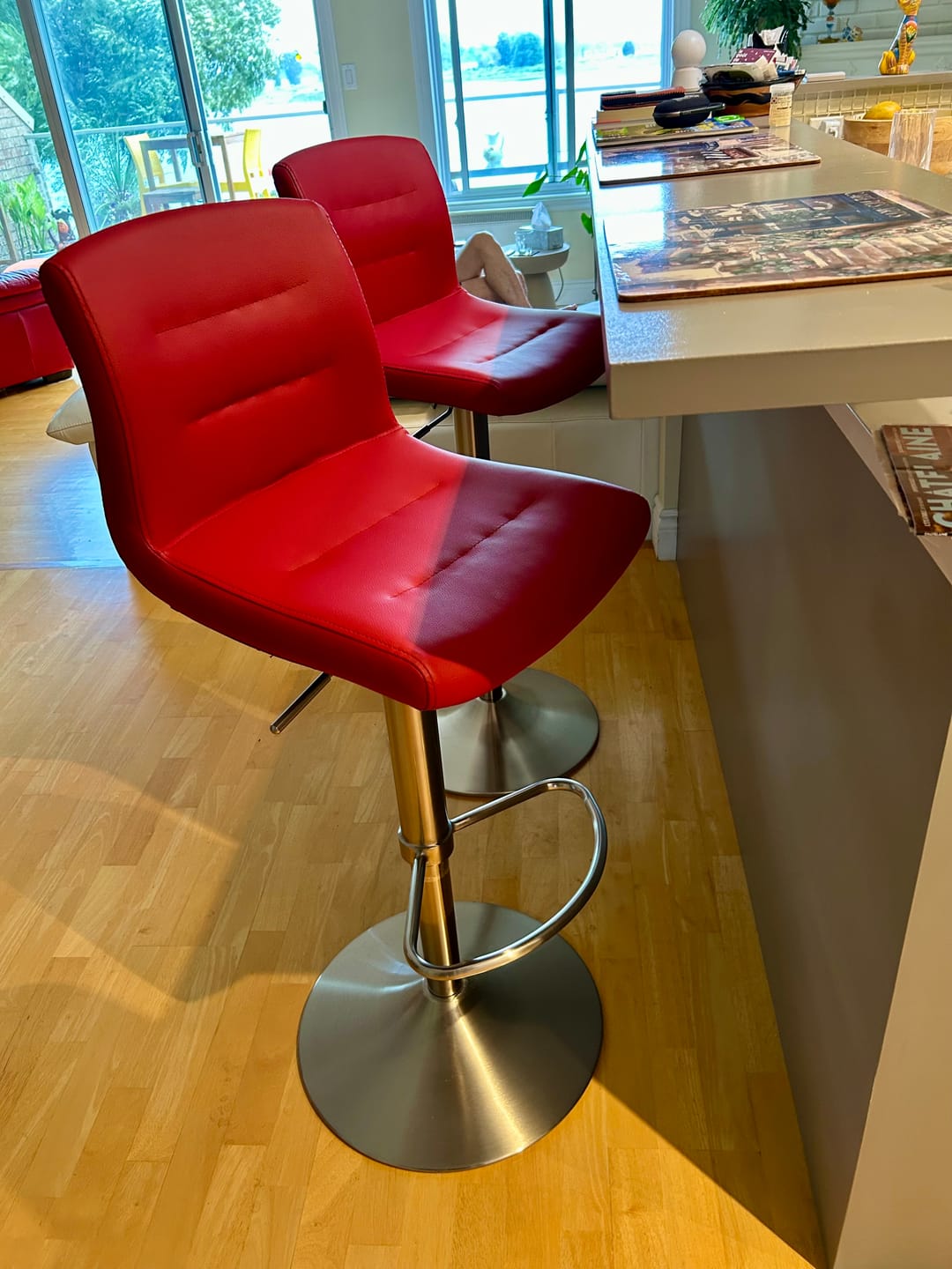 Customer photo review of Cozy -  Adjustable Stool - Red