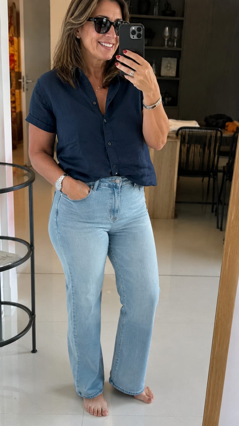 Customer photo review of Relax – High-Waist – Sky Blue