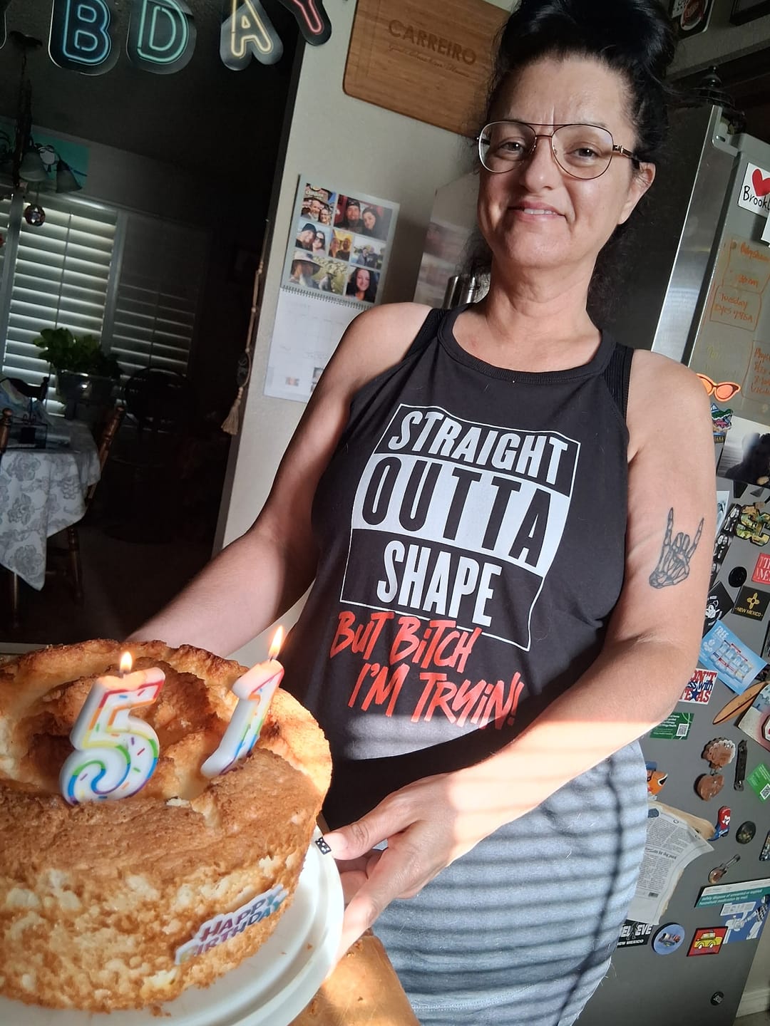 Customer photo review of Straight Out Of Shape Rocker Tank