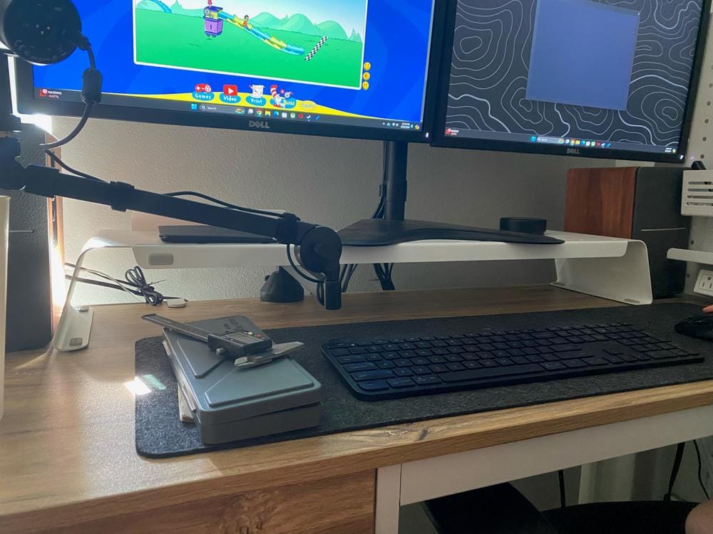 Customer photo review of Raise® Monitor Stand - USA-Made, Lifetime Warranty, Eco-Friendly Desk Shelf
