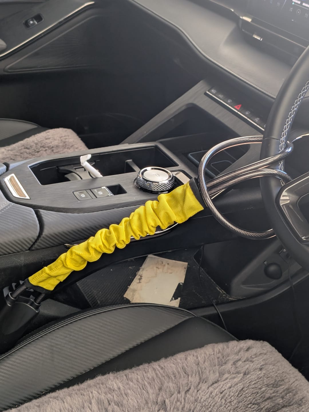 Customer photo review of Lock'd Car Defender — Visible Protection That Thieves Can't Ignore