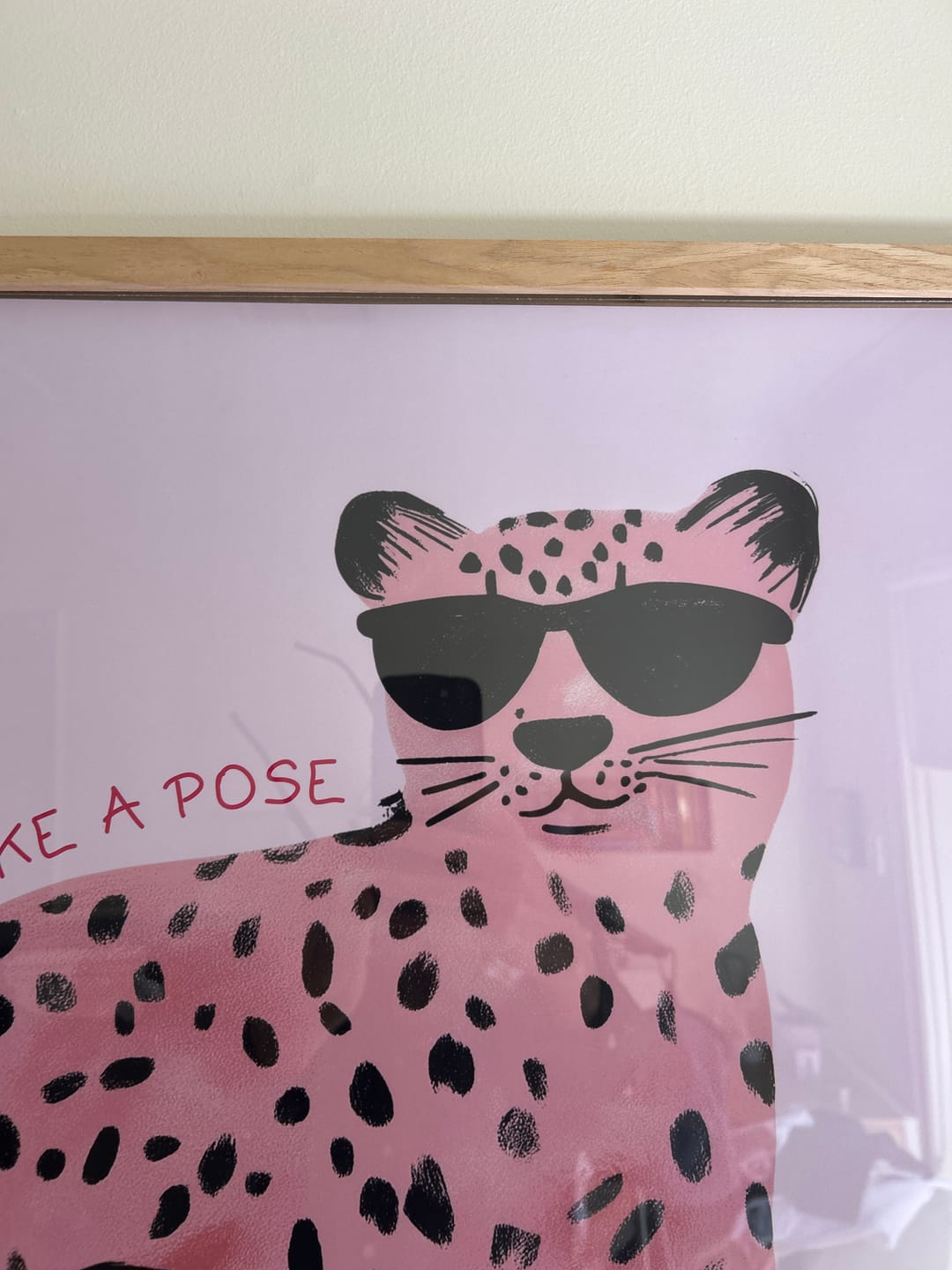 Customer photo review of Pink Leopard – Nursery & kids wall art