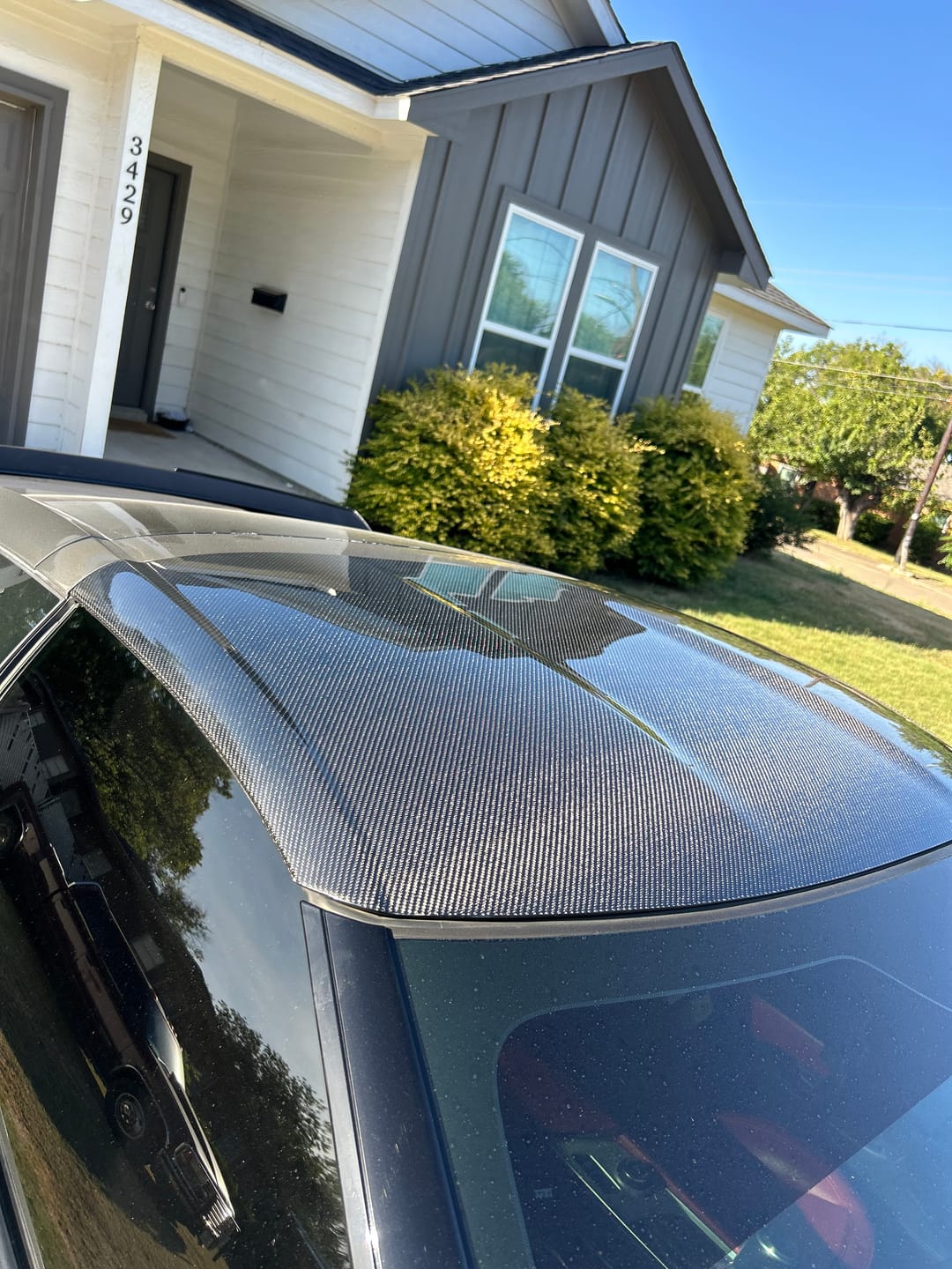 Customer photo review of Corvette C7 Carbon Fiber GM Factory Style Double-Sided Replacement Targa Roof Panel