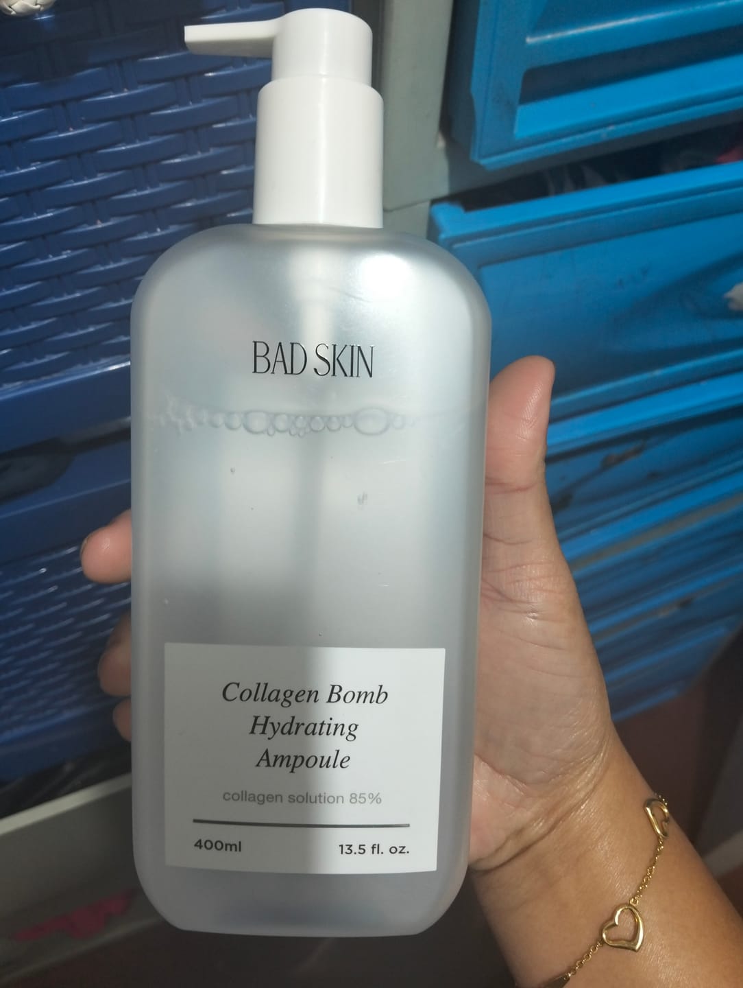 Customer photo review of Bad Skin™ Korean Collagen Bomb Hydrating Ampoule