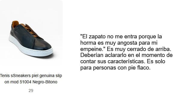 Customer photo review of Tenis sSneakers piel genuina slip on mod 51004 Negro-Bitono