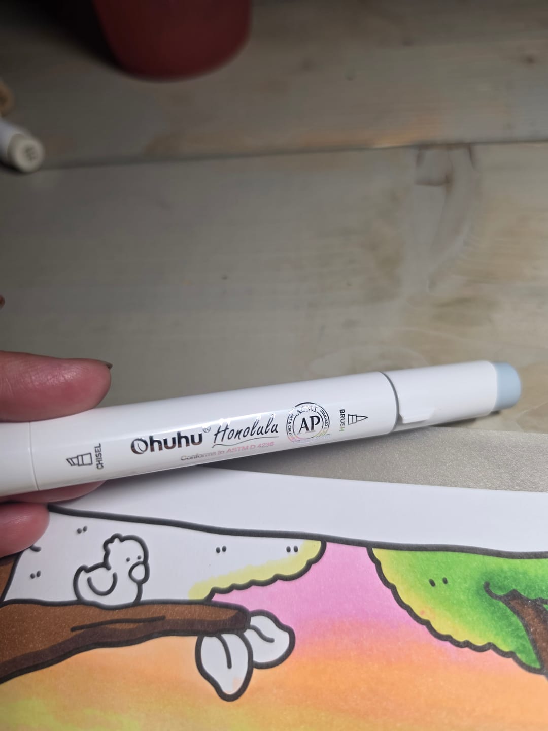 Customer photo review of Ohuhu Honolulu BG3 / BV31 Individual Marker, Brush & Chisel