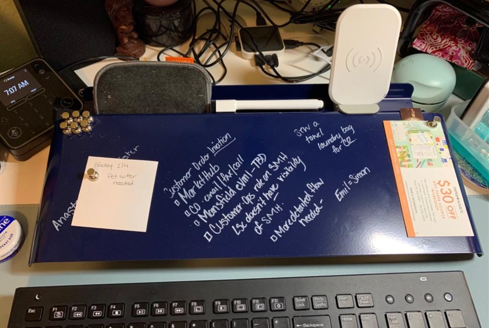 Customer photo review of 8 Piece Whiteboard Magnets