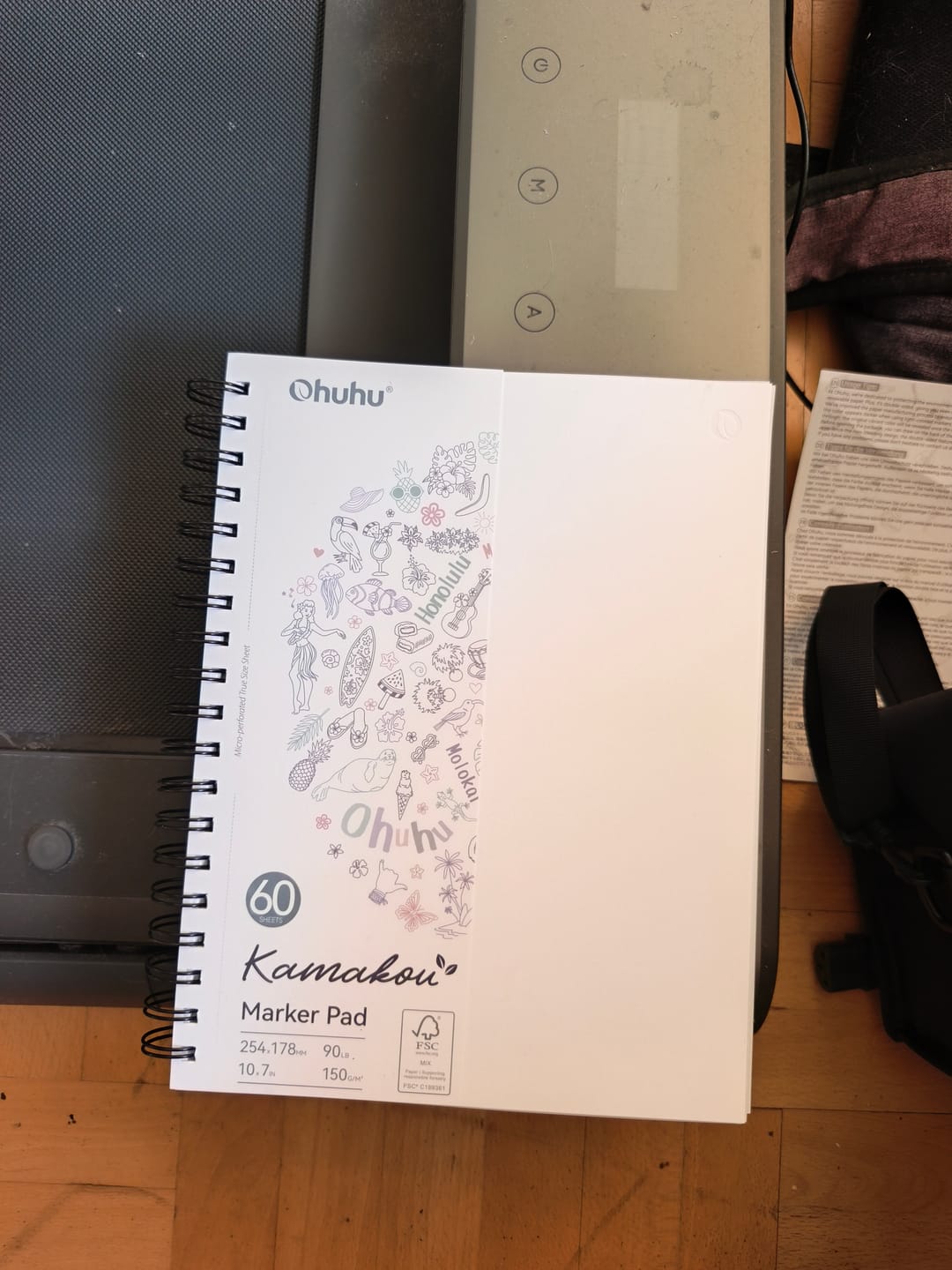 Customer photo review of Ohuhu Bleedproof Double-Sided Marker Pad, Spiral-Bound
