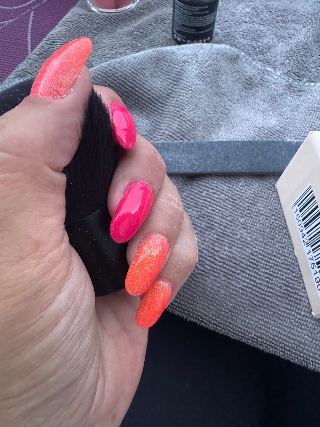 Customer photo review of Flamingo Pop Dipping Powder