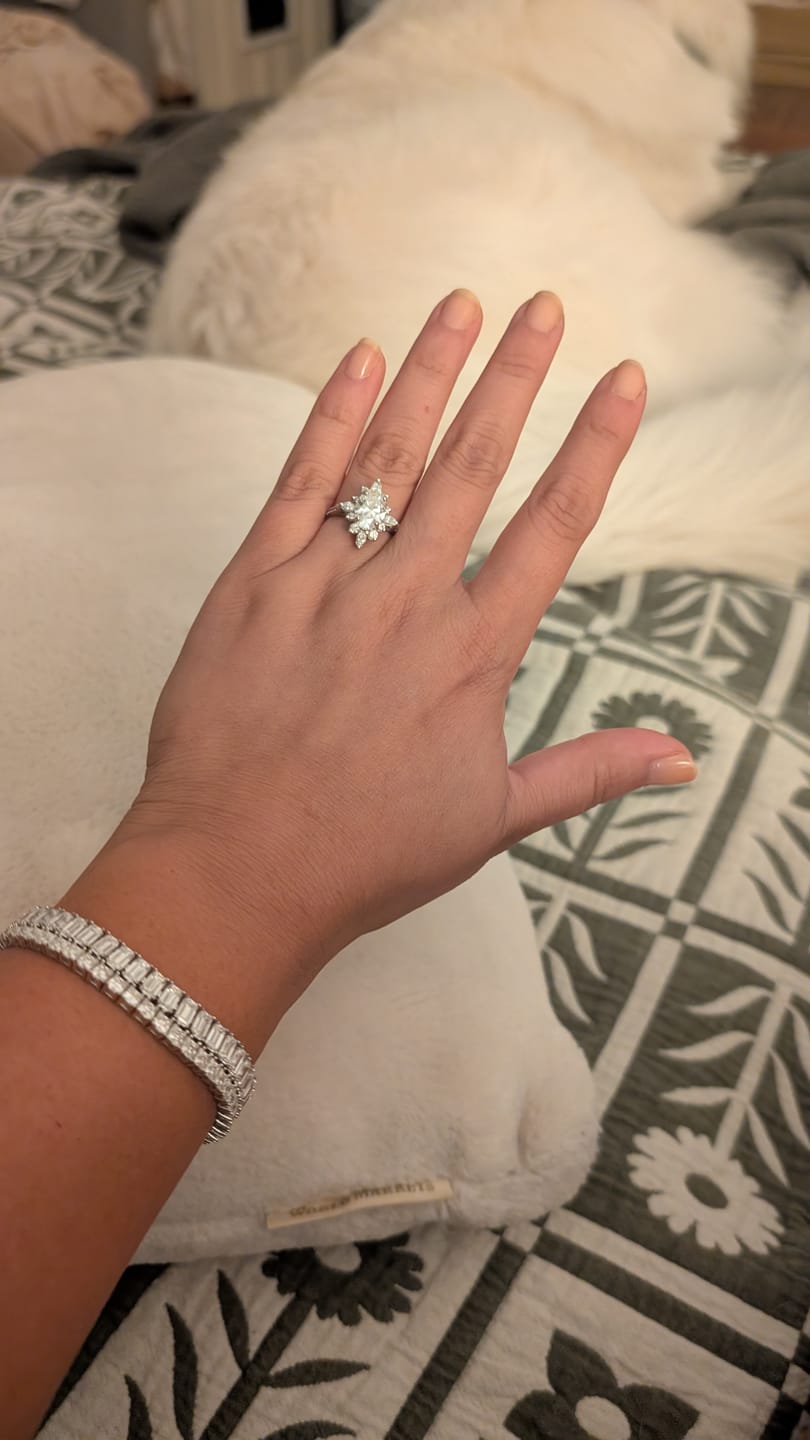 Customer photo review of Emerald Cut Moissanite Tennis Bracelet