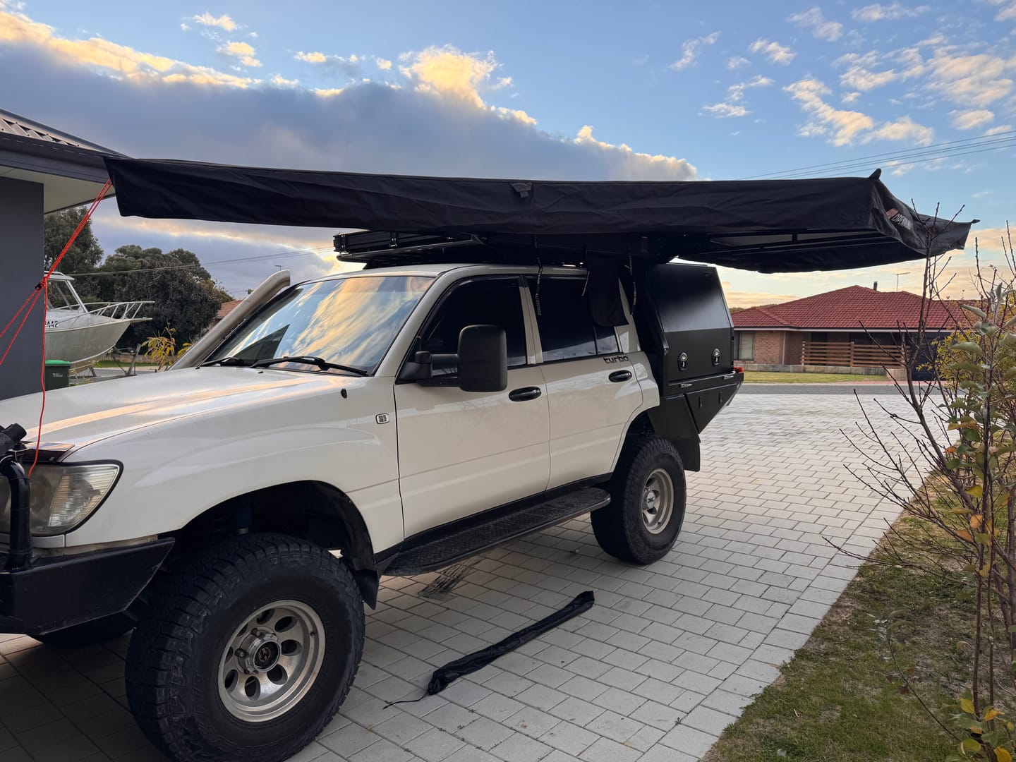 Customer photo review of OPENROAD 180 Free Standing Awning