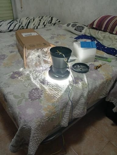 Customer photo review of Three-Blade Ceiling Fan with Dimmable Light and Remote