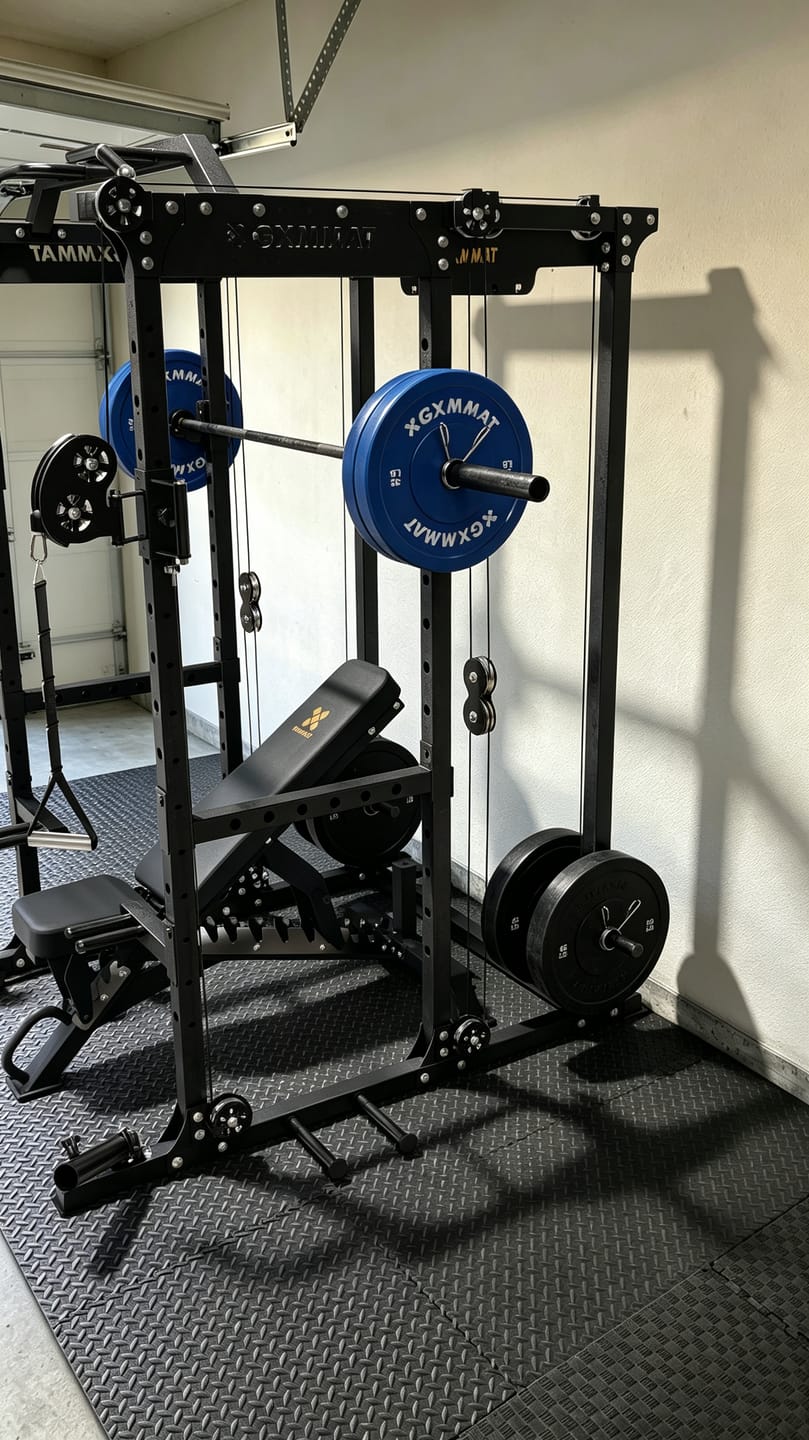 Customer photo review of GXMMAT X6 Power Rack + Weight Bench + Barbell Package