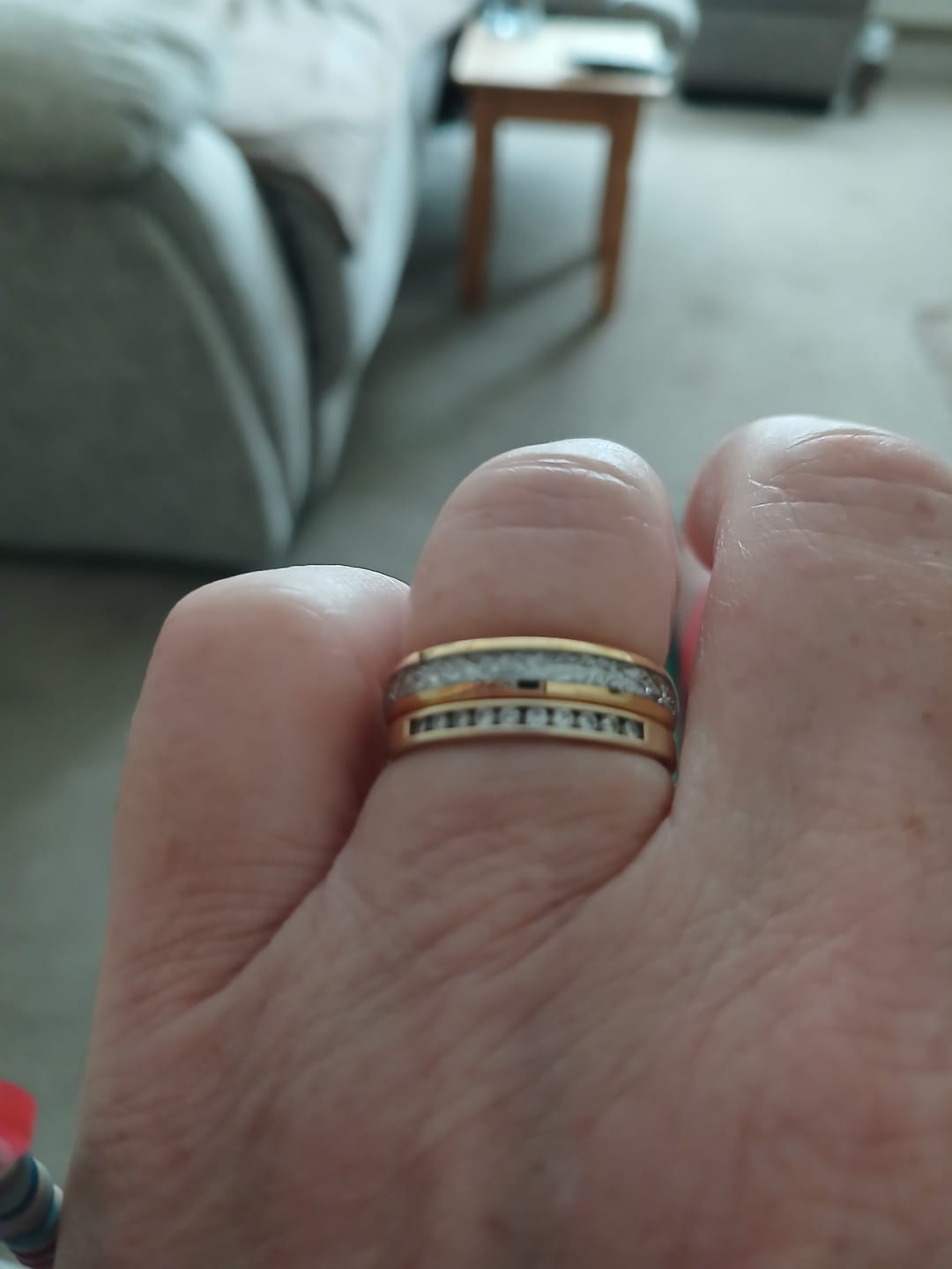 Customer photo review of The Golden Steel Wonder Ring Set