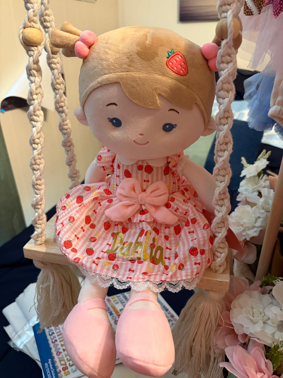 Customer photo review of [PRE-ORDER] Personalized Strawberry Girl - Pink