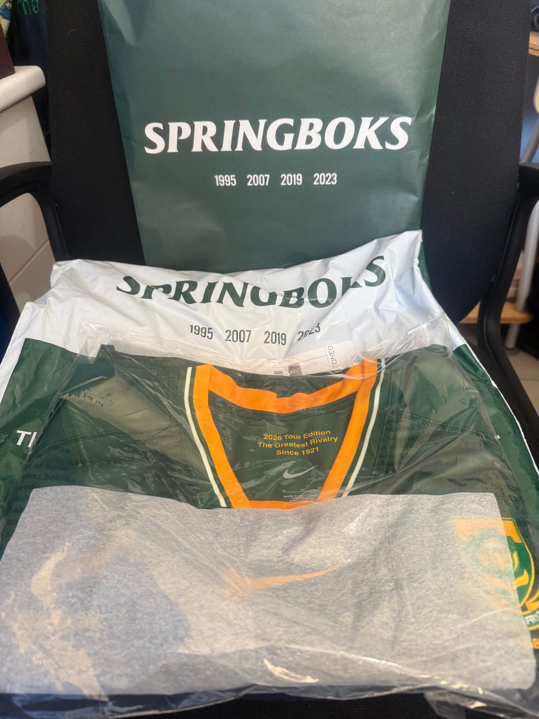 Customer photo review of Springboks Nike Mens French Terry Pant Gorge Green