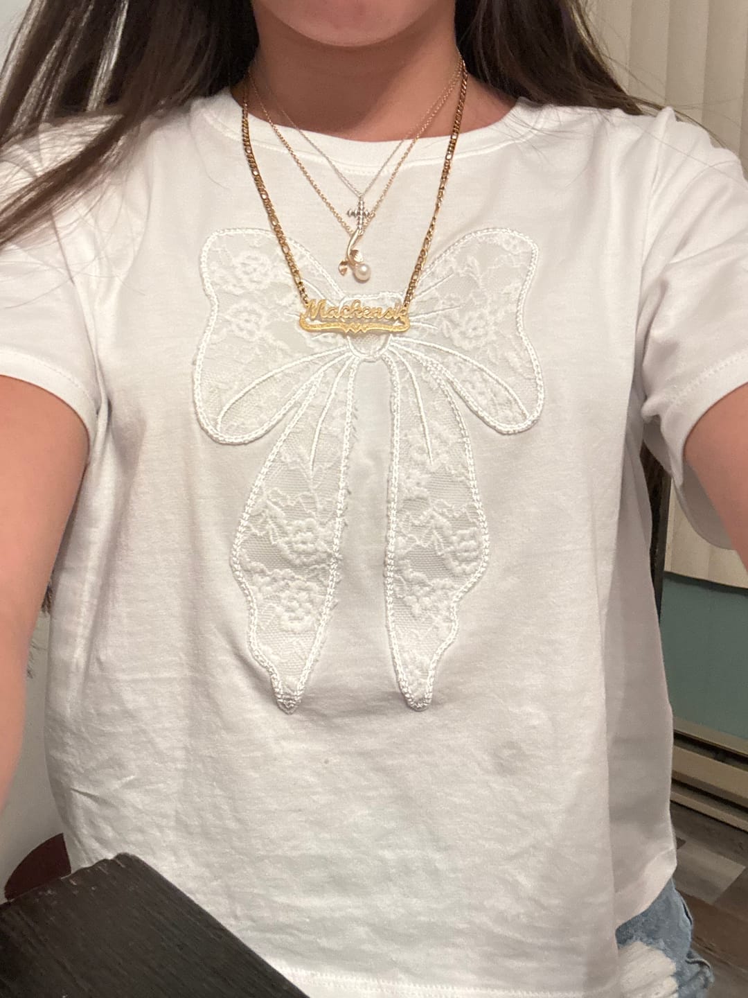 Customer photo review of Diamond Cut Heart Name Necklace