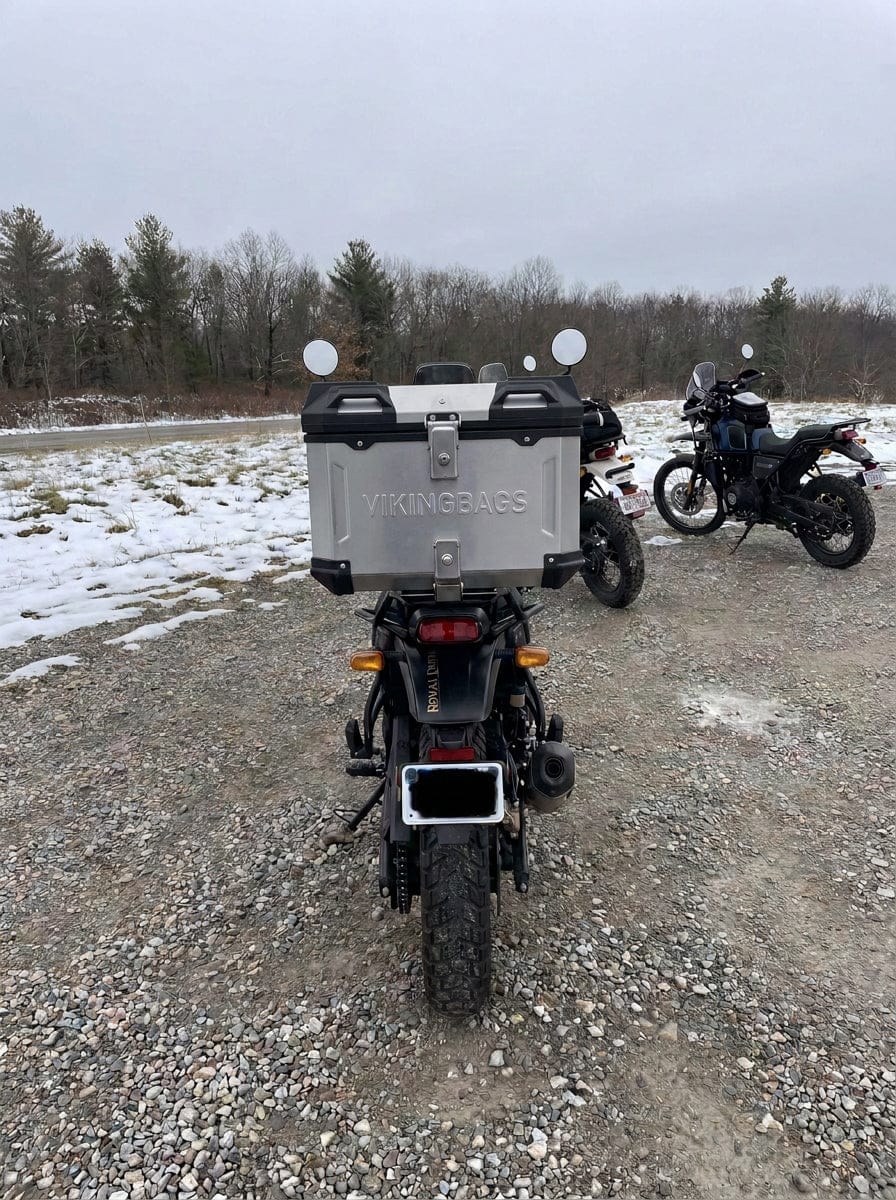Customer photo review of 38L - Apex XL Royal Enfield Himalayan 450 Aluminum Top Case Silver