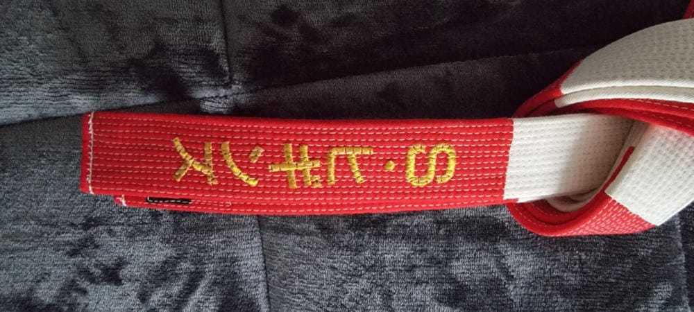 Customer photo review of Isami Red White Belt