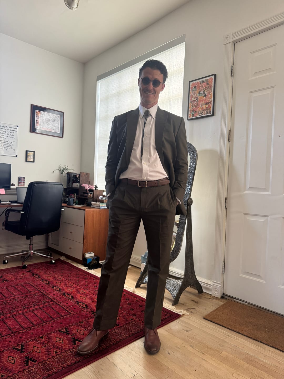 Customer photo review of The Tiger Eye Stone - Bolo Tie and Gift Box