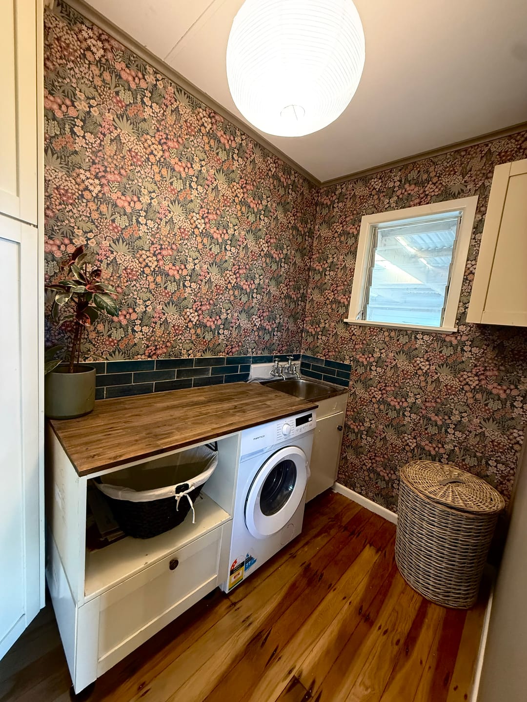 Customer photo review of Lysandra – Meadow Floral Wallpaper – Navy Multi