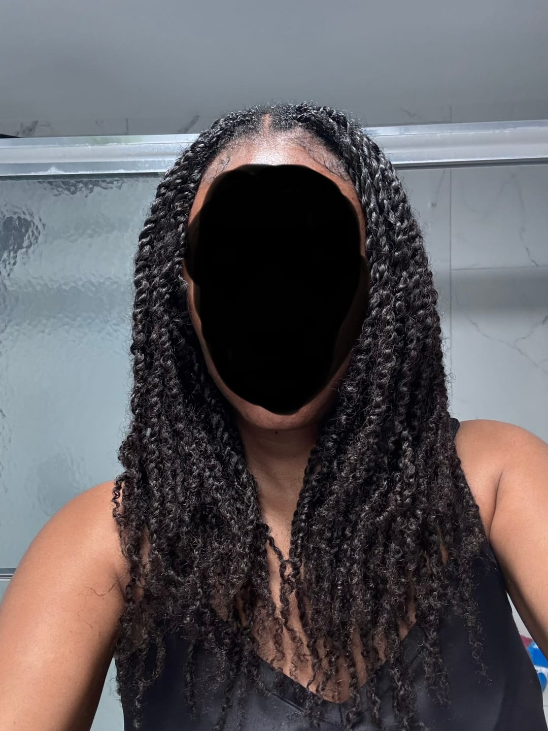 Customer photo review of Multi-Textured Kinky Curly Crochet Hair