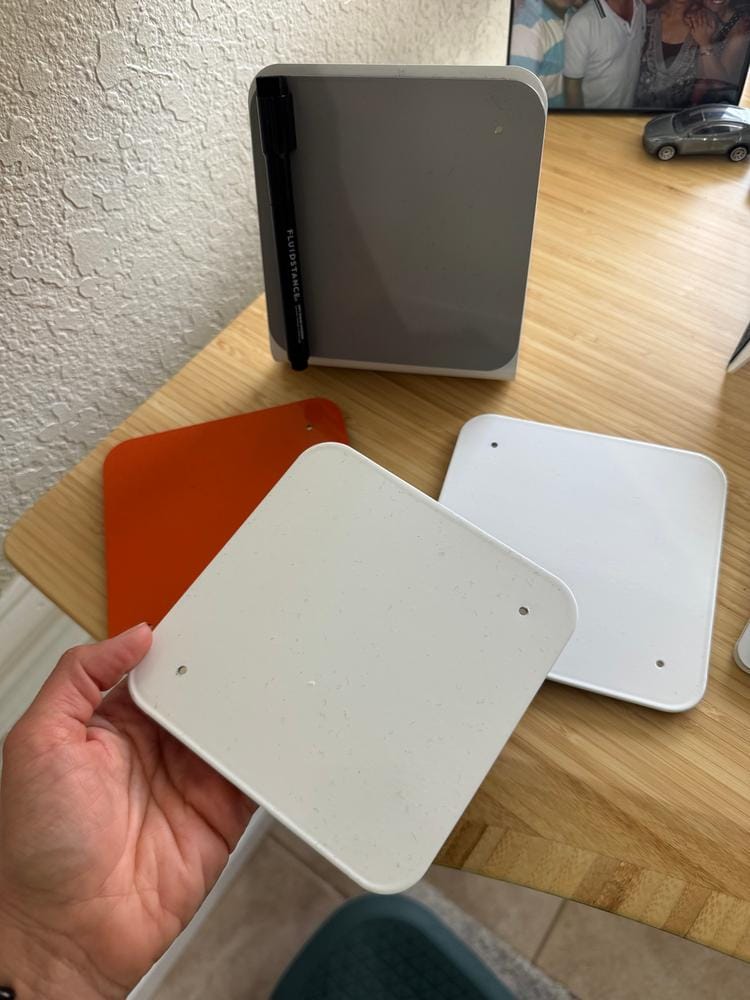 Customer photo review of Wedge Desktop Dry Erase Organizer