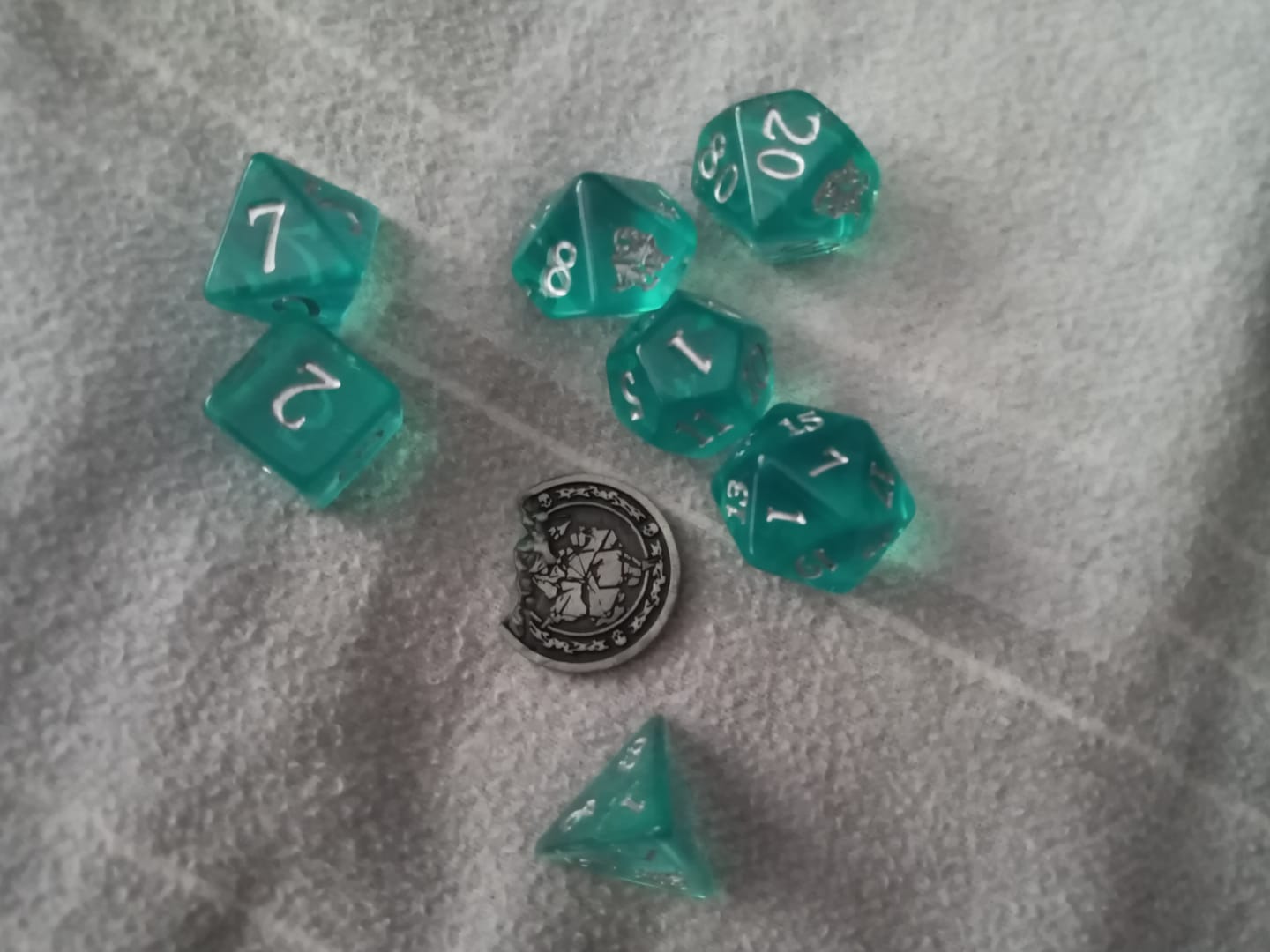 Customer photo review of Ooze Bane Polyhedral Dice Set