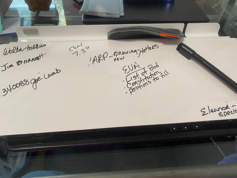 Customer photo review of Slope™ Desk Whiteboard