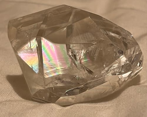 Customer photo review of Optical Calcite Freeform with Rainbows #2