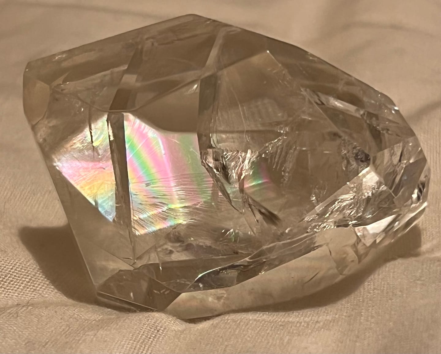 Customer photo review of Optical Calcite Freeform with Rainbows #2