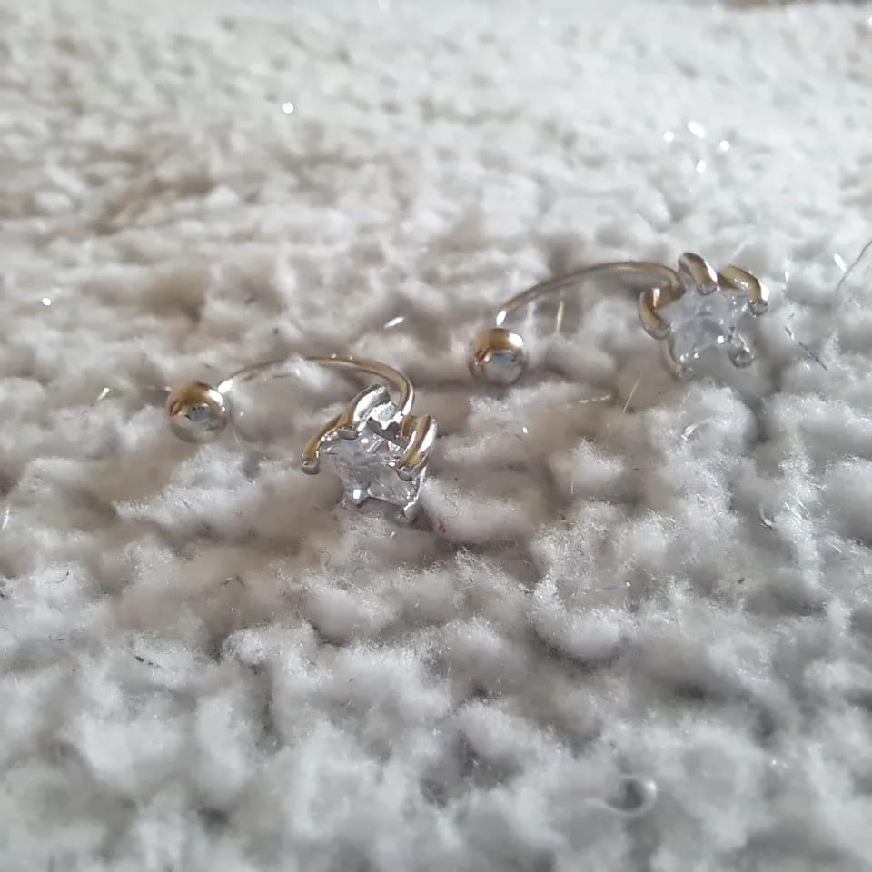 Customer photo review of TRENDY HOOP EARRINGS THAT HIGHLIGHT YOUR INDIVIDUALITY