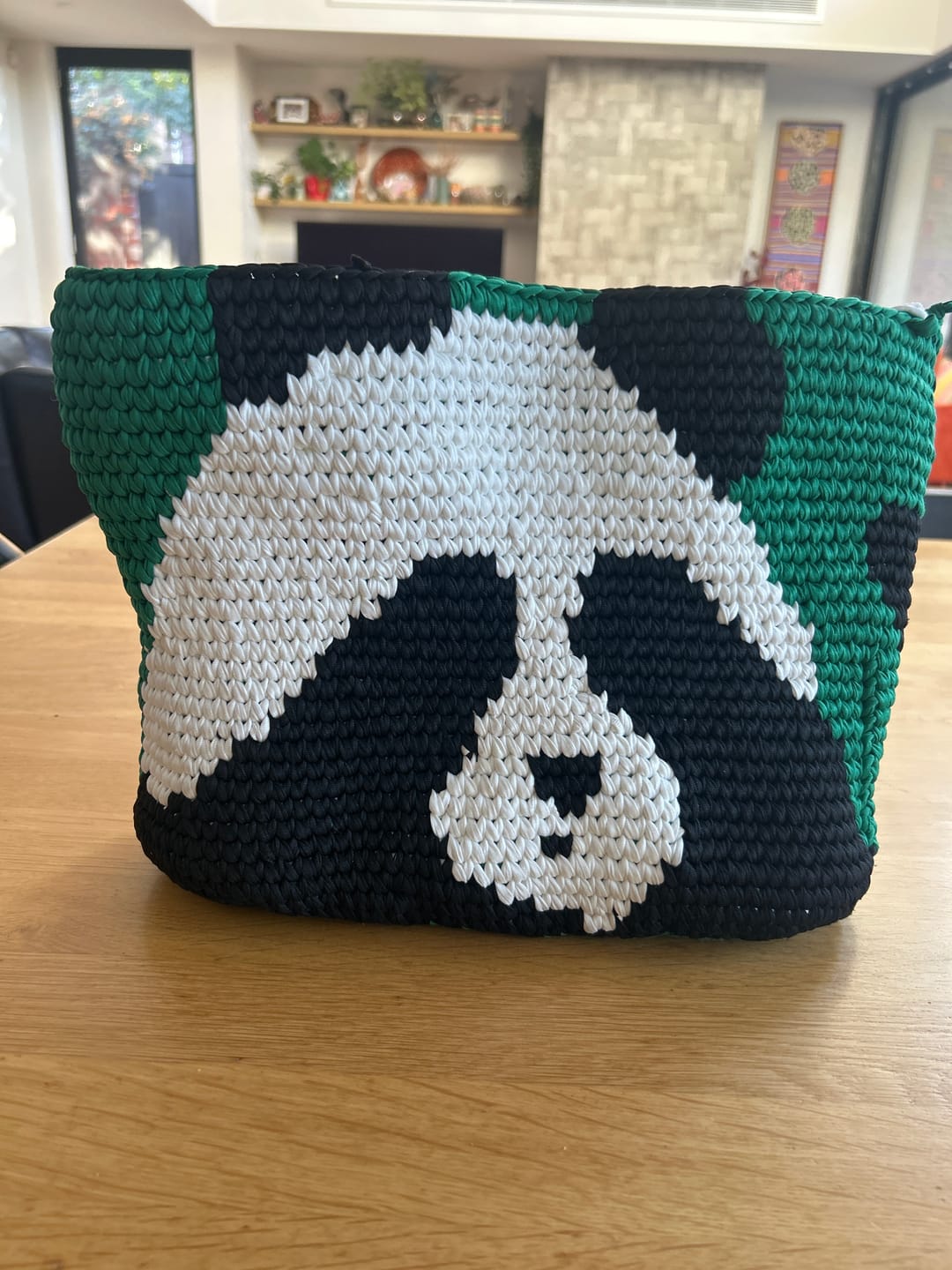Customer photo review of Chunky Panda Crochet Tote Kit