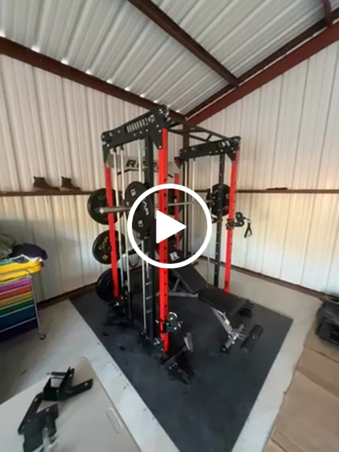 Customer video review of RitFit M1 PRO Multi-Functional Smith Machine with Cable Crossover System and Squat Rack for Home Gym