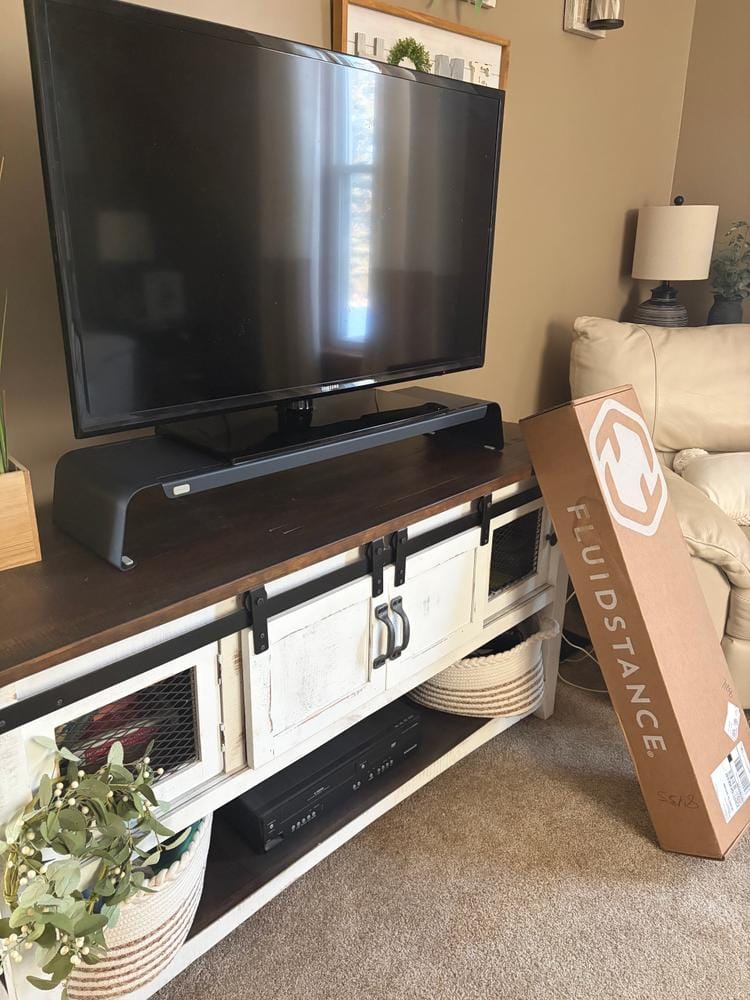 Customer photo review of Raise® Monitor Stand - USA-Made, Lifetime Warranty, Eco-Friendly Desk Shelf
