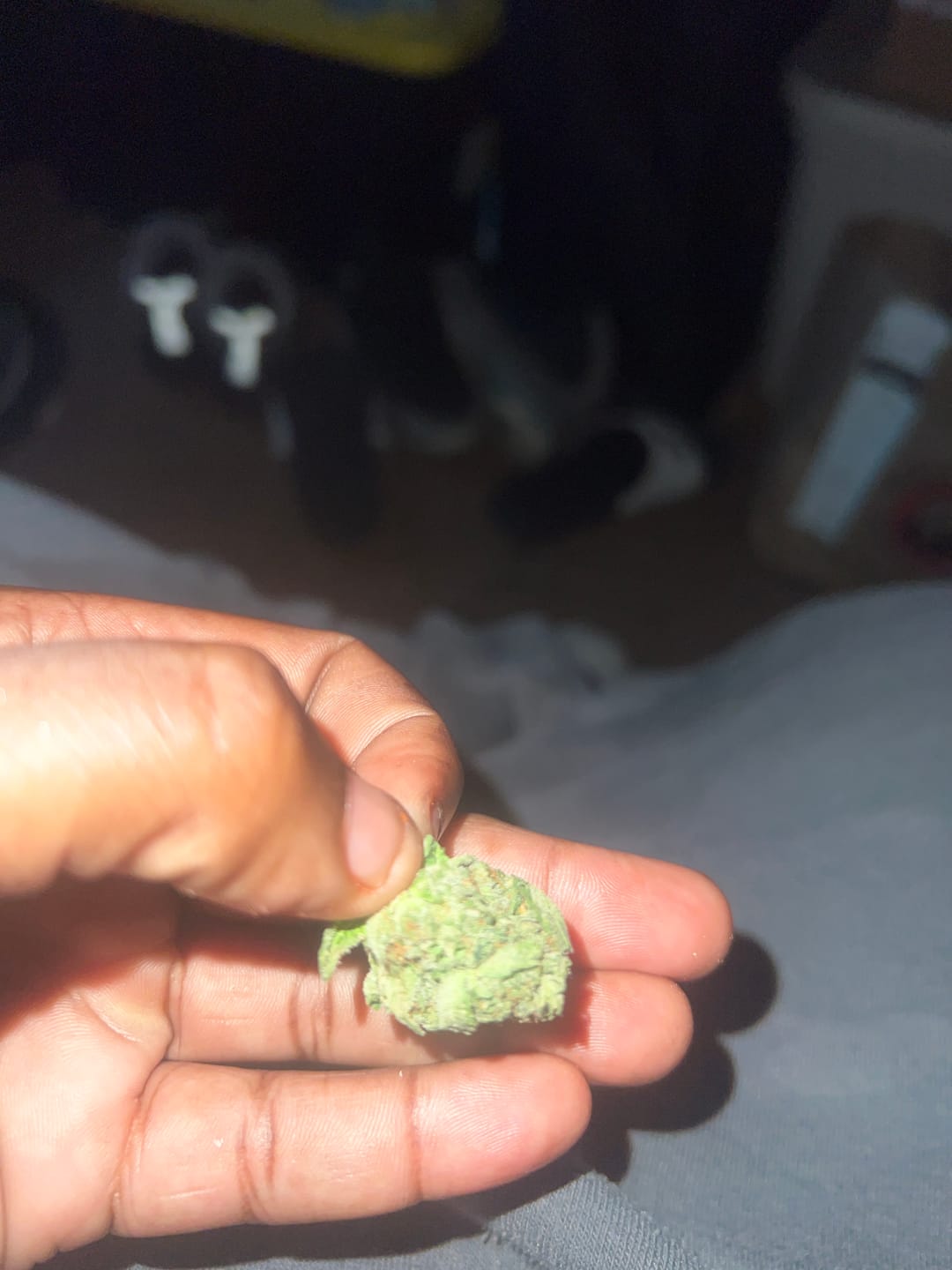 Customer photo review of Dank Blueberry Cruffin THCA Flower
