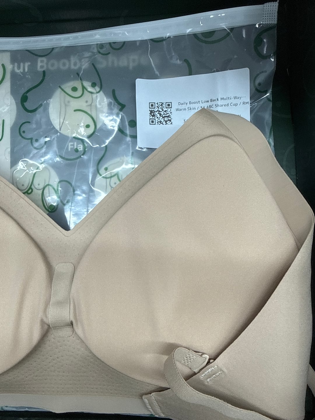 Customer photo review of Daily Boost Low Back Multi-Way Push Up Bra In Warm Skin