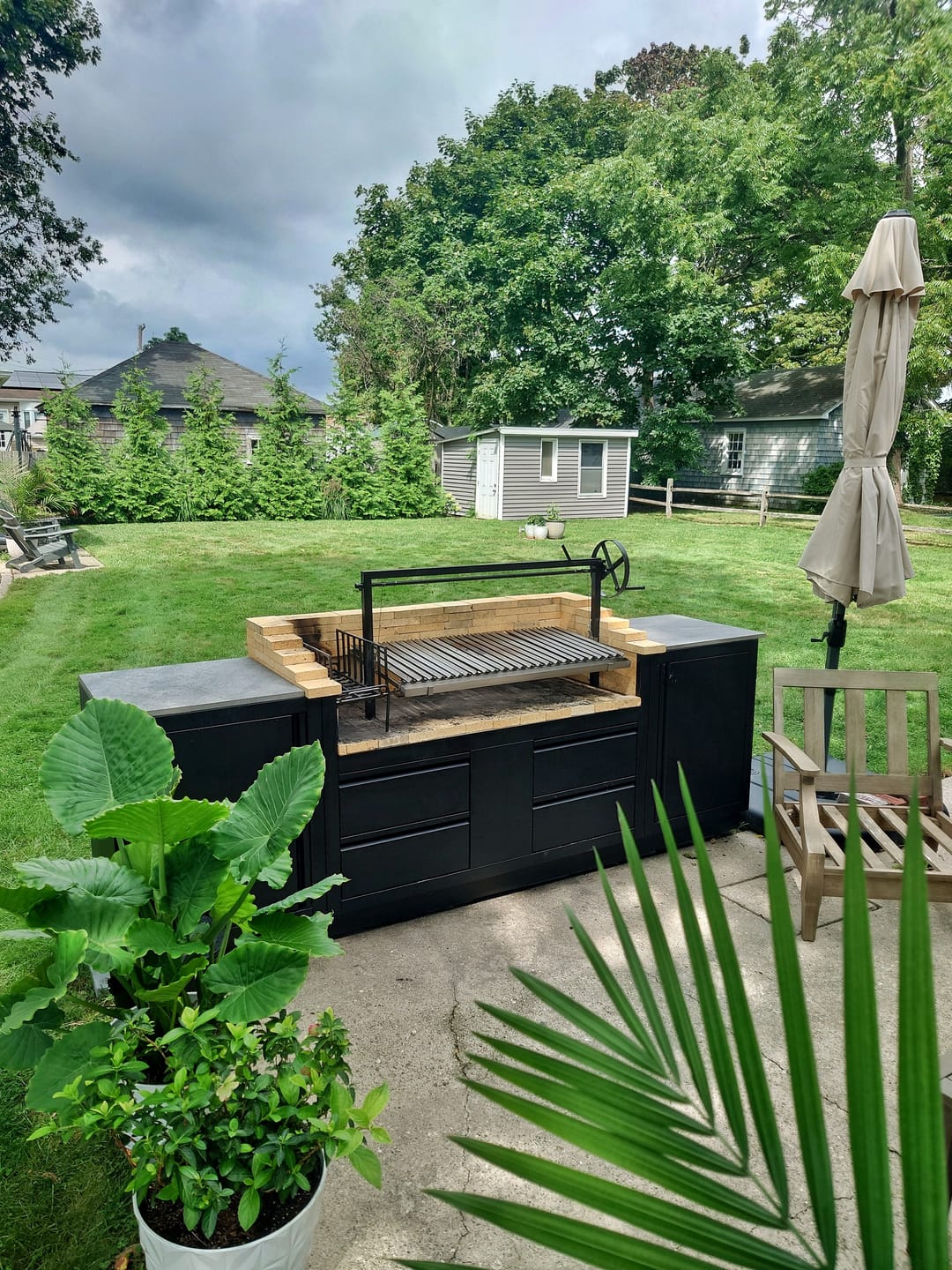 Customer photo review of Santa Maria Grill V Shape - Stainless Steel Grate
