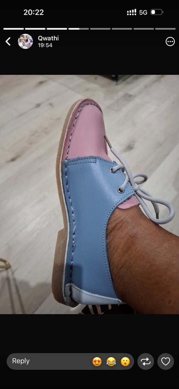 Customer photo review of Genuine leather Multi Color Pumps - Pink