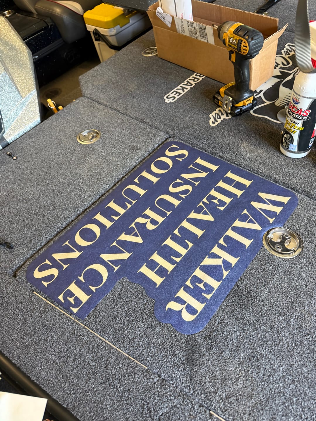 Customer photo review of Custom Carpet Graphic