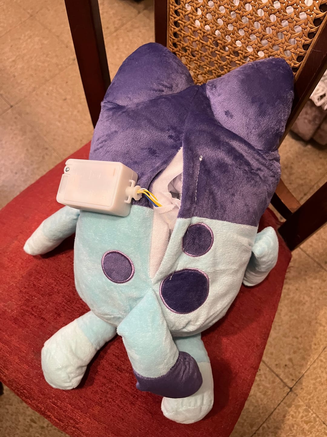 Customer photo review of Breathing Bluy Plush for Better Sleep