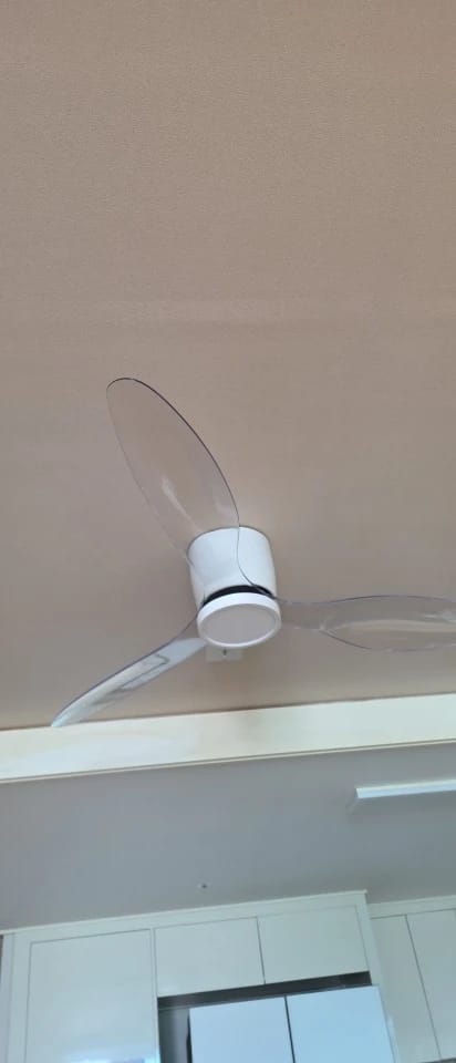 Customer photo review of 42/52-Inch Ceiling Fan with Transparent Blades and Remote