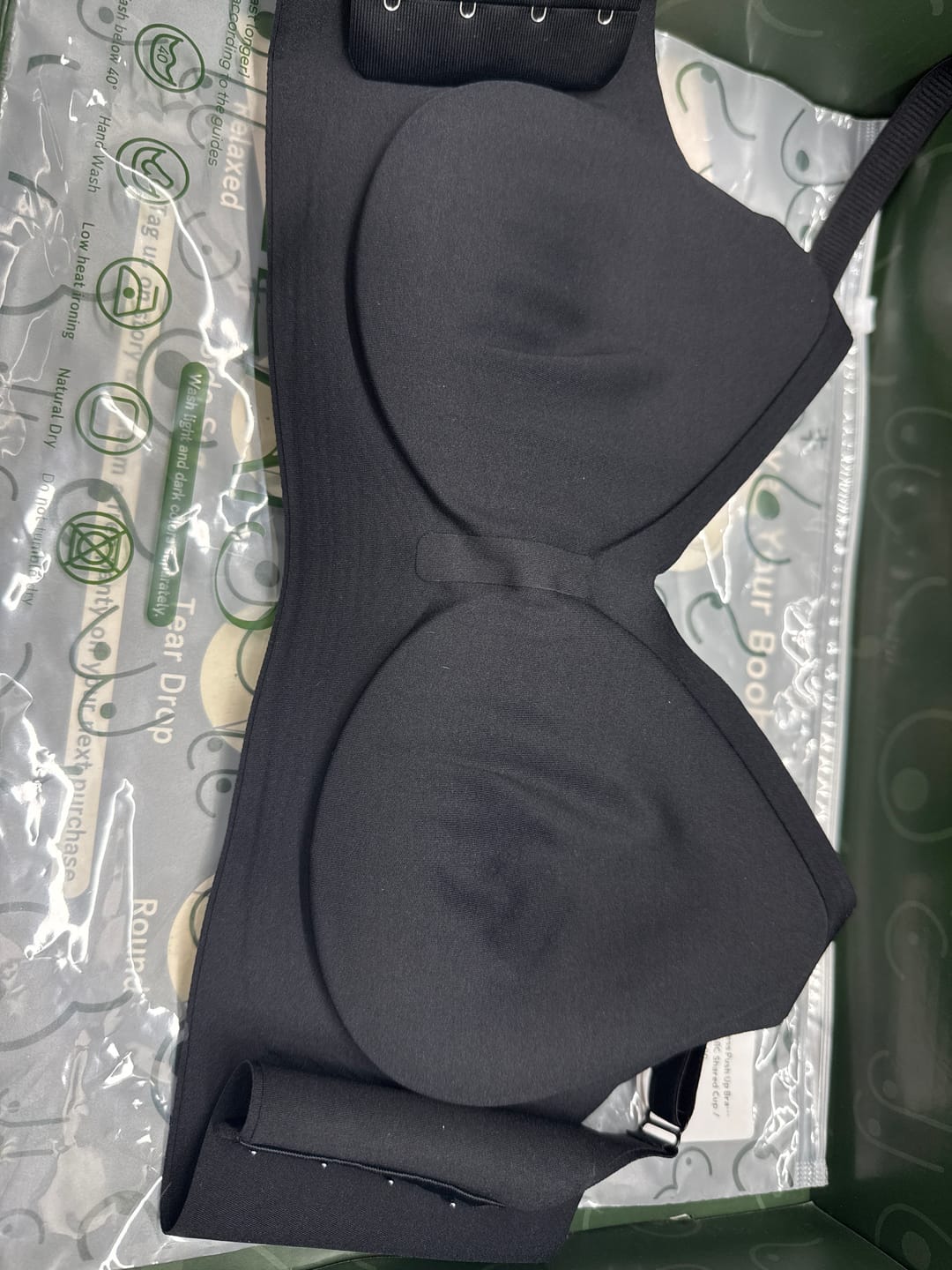 Customer photo review of Ultra Boost Seamless Push Up Bra In Black