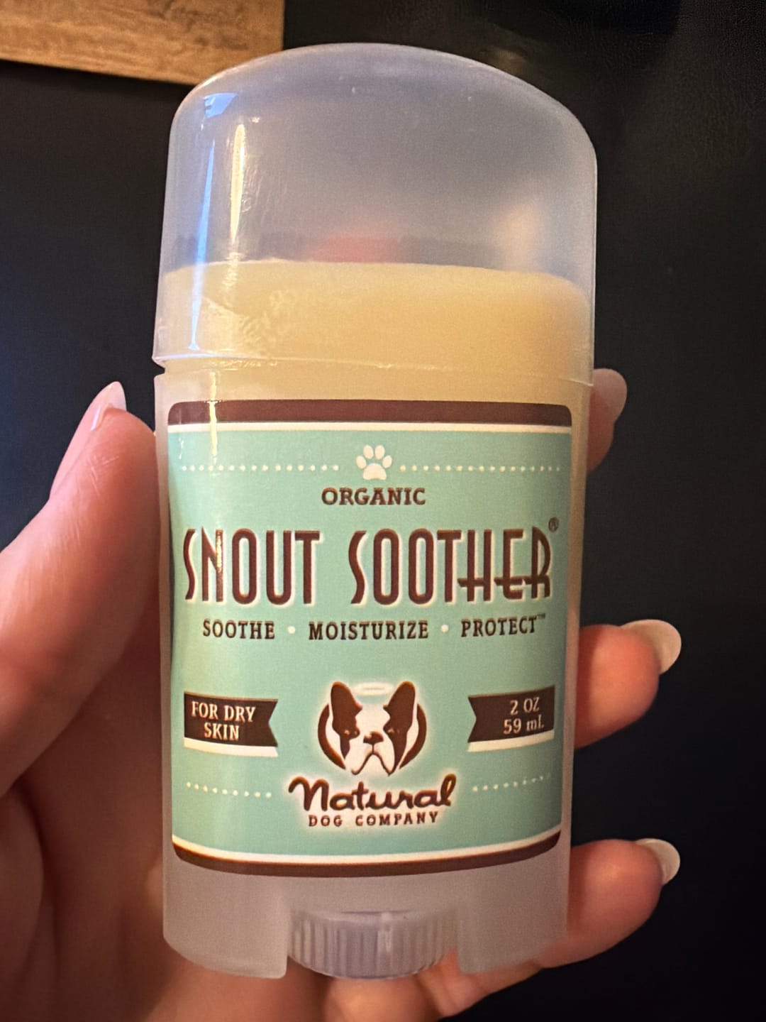 Customer photo review of Snudecreme fra Natural Dog Company (30 ml)