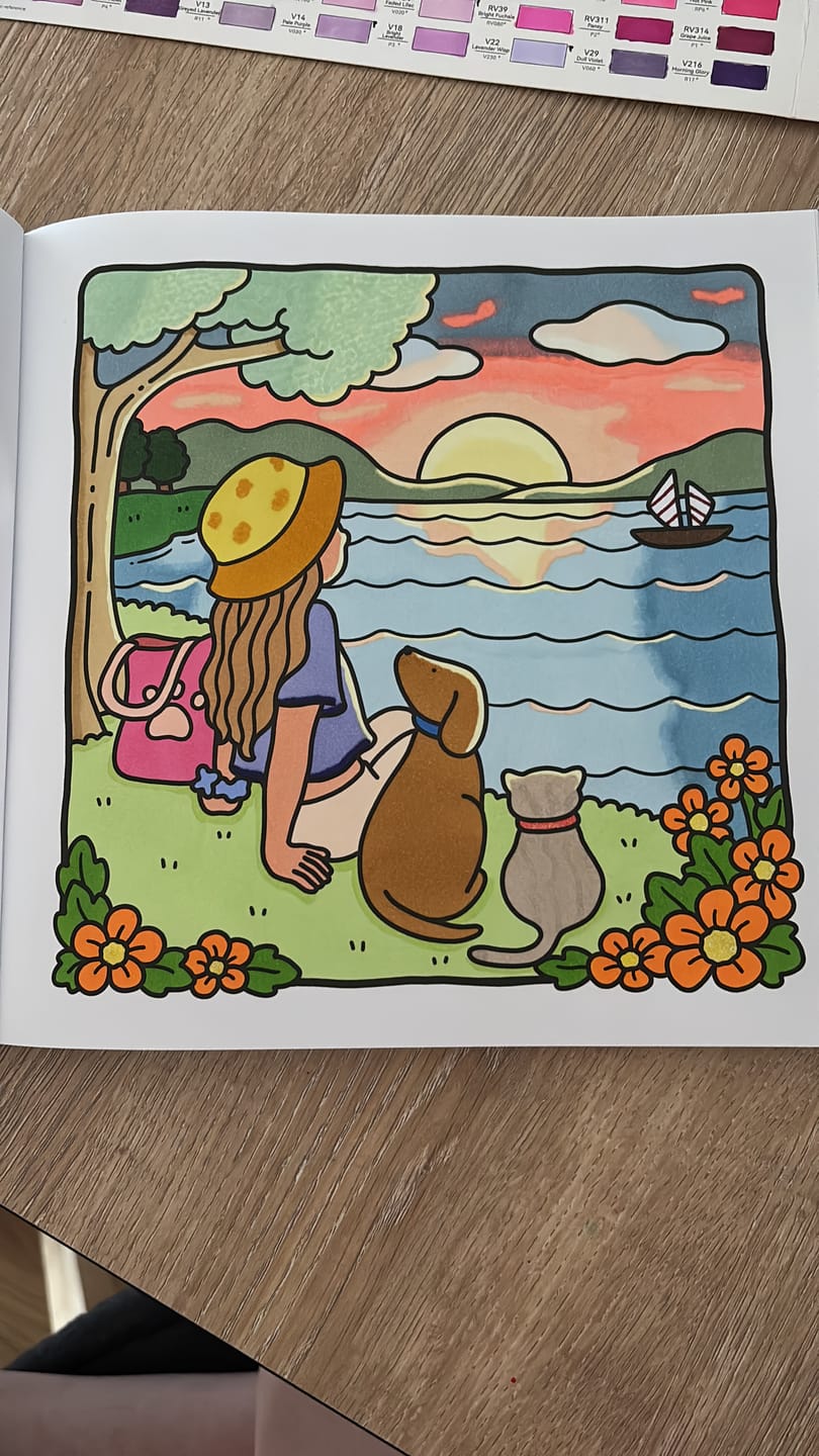 Customer photo review of Ohuhu Honolulu New 48 Pastel Colors Dual Tips Alcohol Art Markers - Blossoming (New Color Codes)