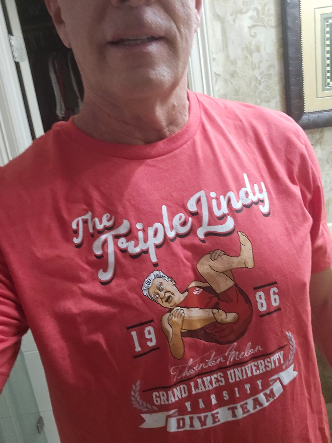 Customer photo review of The Triple Lindy Men's/Unisex Super Soft Tee