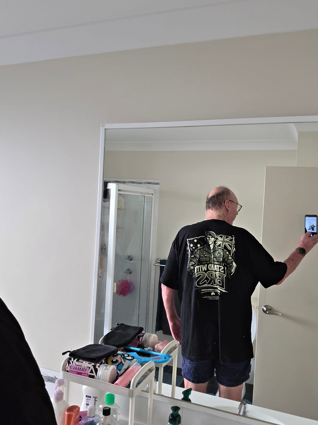 Customer photo review of Big Chocky | Stand With BRS Tee
