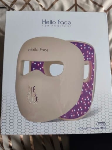 Customer photo review of M300 LED Face Mask - 311 LED Anti-Aging &amp; Acne Light Therapy