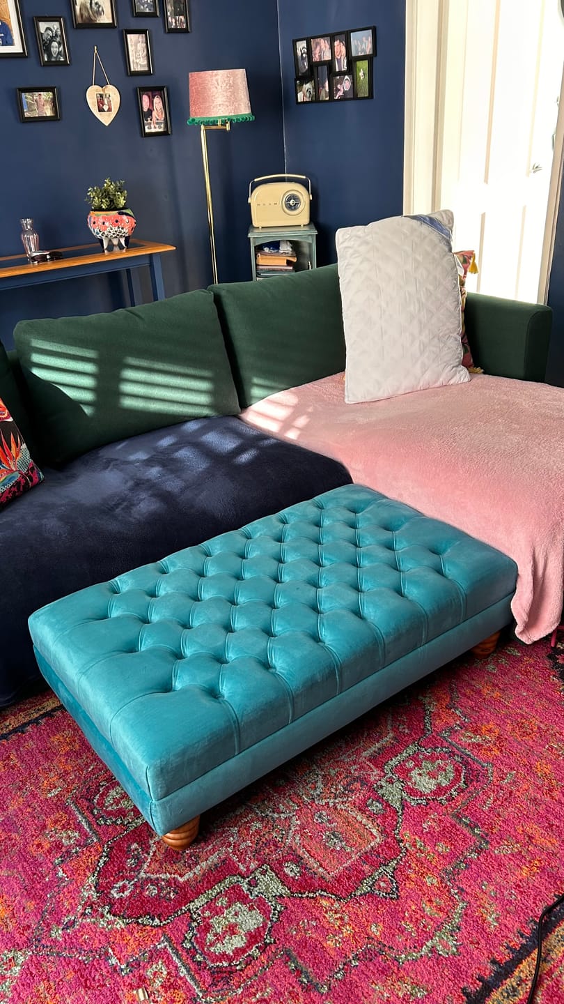 Customer photo review of Luxury Chesterfield Footstool Coffee Table – Naples Premium Upholstered Ottoman for Living Room