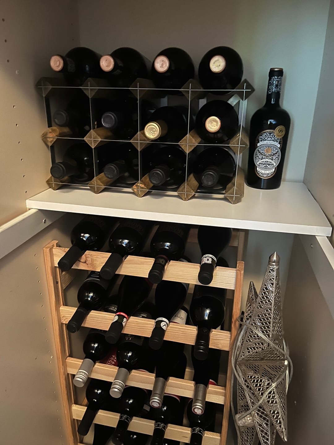 Customer photo review of Traditional Wine Rack Vinställ Light Oak 12 flaskor